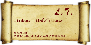 Linkes Tibériusz névjegykártya